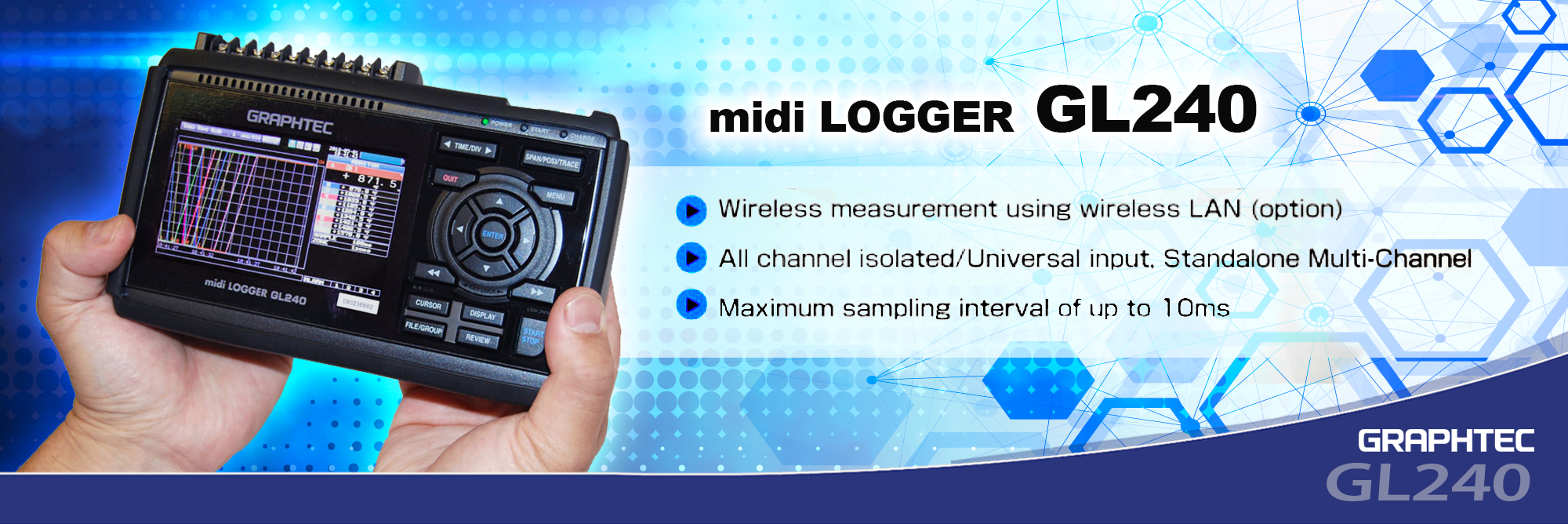 GL240 Graphtec Data Logger