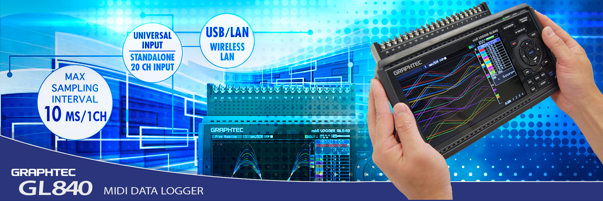 GL840 Graphtec Data Logger